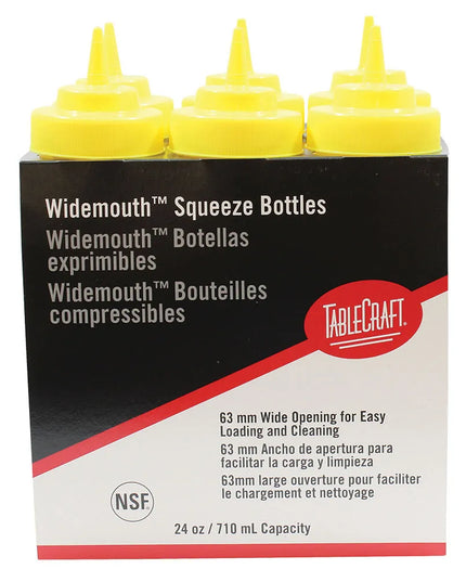 Bình Squeeze Miệng Rộng Tablecraft C12463M 710 ml Màu Vàng