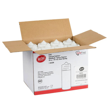 Bình Squeeze Miệng Rộng Tablecraft N20C 591 ml Đầu Đơn Màu Tự Nhiên