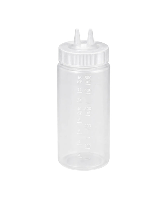 Bình Squeeze Miệng Rộng Vollrath 2316-13 473 ml Đầu Đôi - Trong Suốt