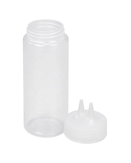 Bình Squeeze Miệng Rộng Vollrath 2316-13 473 ml Đầu Đôi - Trong Suốt