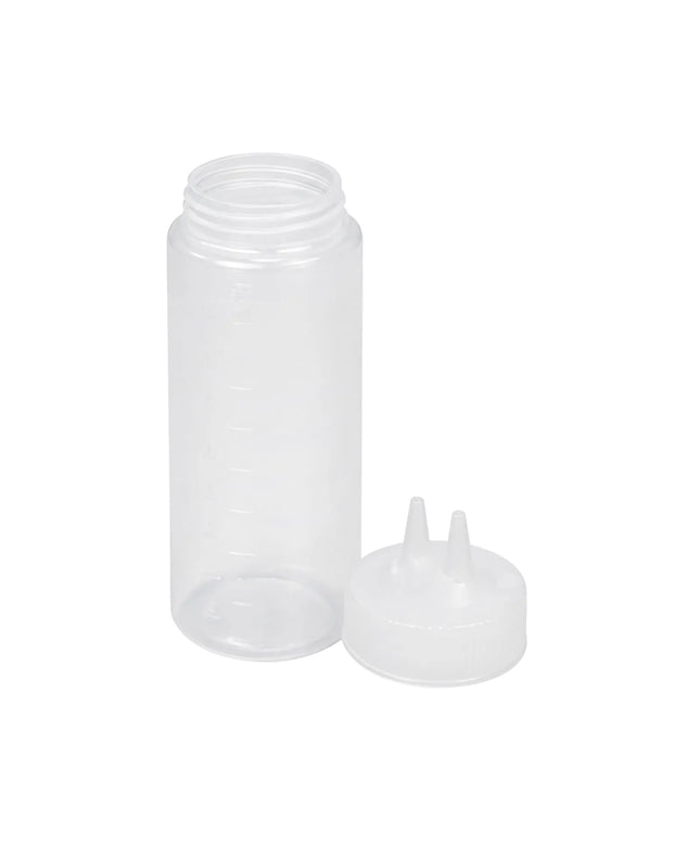 Bình Squeeze Miệng Rộng Vollrath 2316-13 473 ml Đầu Đôi - Trong Suốt