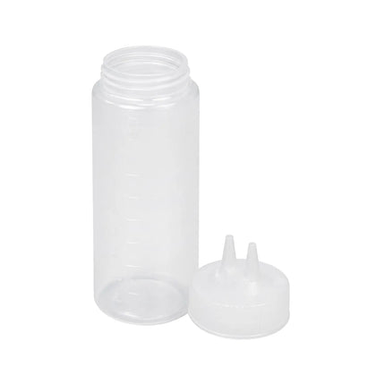 Bình Squeeze Miệng Rộng Vollrath 2316-13 473 ml Đầu Đôi - Trong Suốt