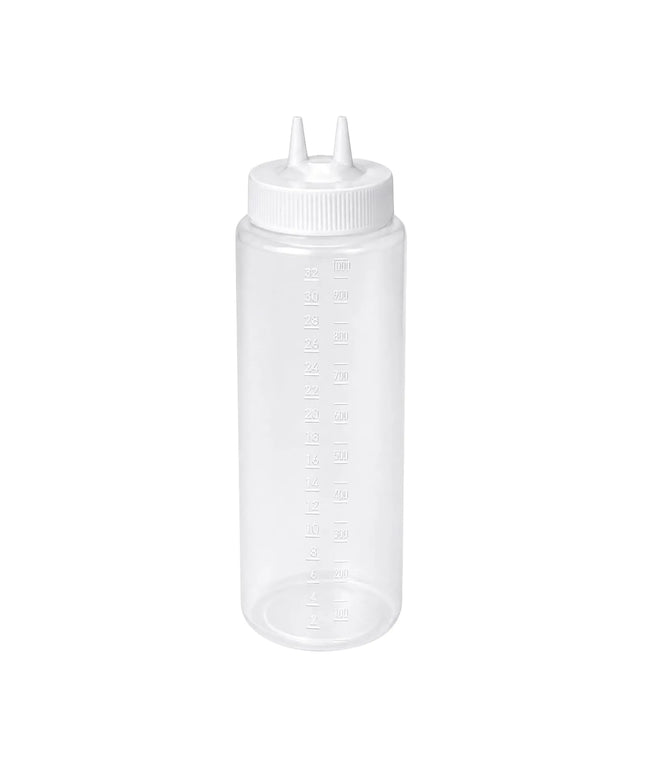 Bình Squeeze Miệng Rộng Vollrath 2332-13 946 ml Đầu Đôi - Trong Suốt