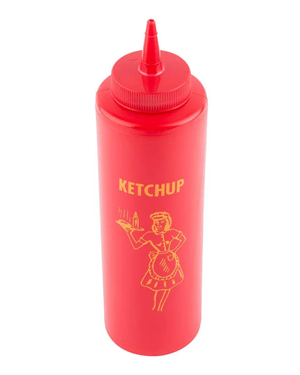 Bình Squeeze Nostalgia Tablecraft 1112K 355 ml Tương Cà Polyethylene Mềm