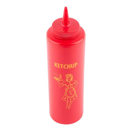 Bình Squeeze Nostalgia Tablecraft 1112K 355 ml Tương Cà Polyethylene Mềm