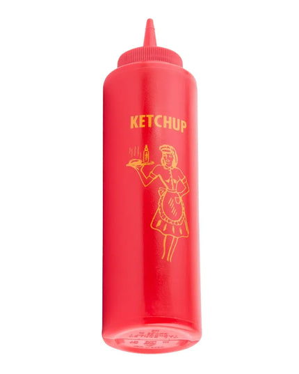 Bình Squeeze Nostalgia Tablecraft 1112K 355 ml Tương Cà Polyethylene Mềm