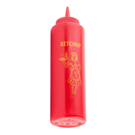 Bình Squeeze Nostalgia Tablecraft 1112K 355 ml Tương Cà Polyethylene Mềm