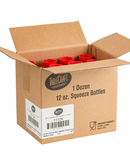 Bình Squeeze Nostalgia Tablecraft 1112K 355 ml Tương Cà Polyethylene Mềm