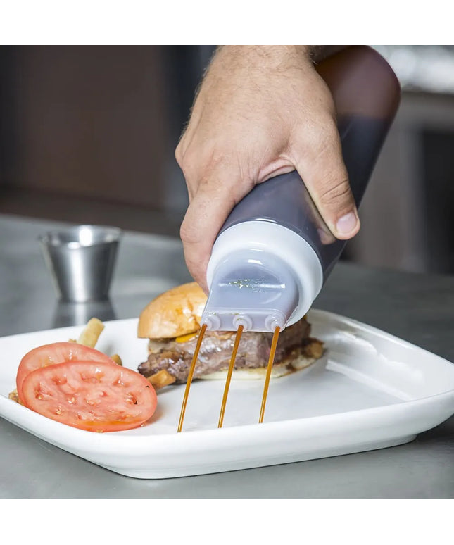 Bình Squeeze SelectTop Tablecraft 12463C3 710 ml, Tự Nhiên, Ba Đầu
