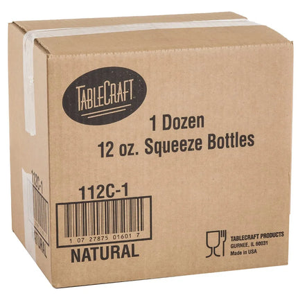 Bình Squeeze Tablecraft 112C-1 355 ml Đầu Côn Nắp Tự Nhiên Nhựa Poly