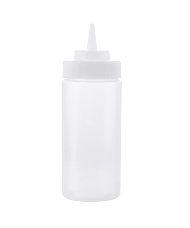 Bình Squeeze Tablecraft 11663C 473 ml, Đầu Côn Tự Nhiên, Polyethylene, Trong Suốt