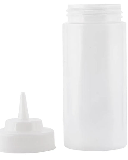 Bình Squeeze Tablecraft 11663C 473 ml, Đầu Côn Tự Nhiên, Polyethylene, Trong Suốt