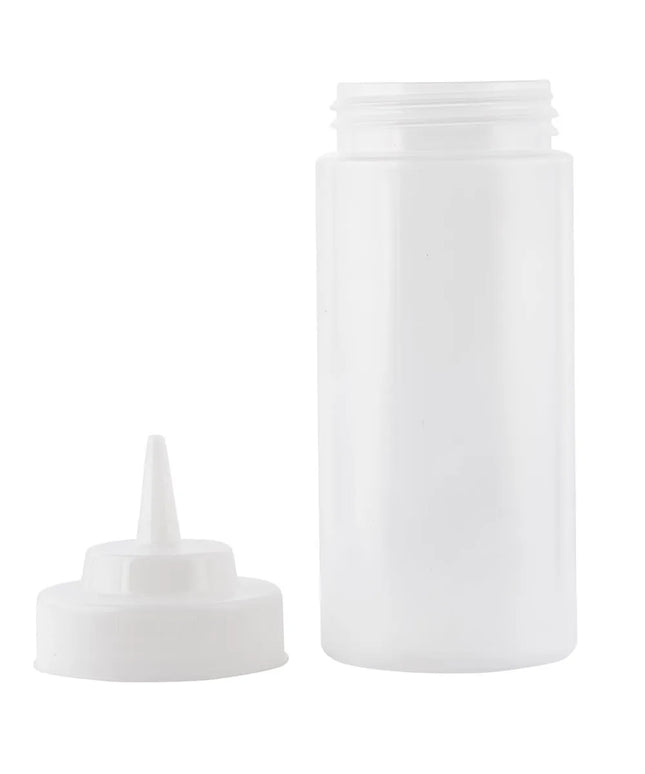 Bình Squeeze Tablecraft 11663C 473 ml, Đầu Côn Tự Nhiên, Polyethylene, Trong Suốt