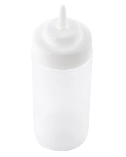 Bình Squeeze Tablecraft 11663C 473 ml, Đầu Côn Tự Nhiên, Polyethylene, Trong Suốt
