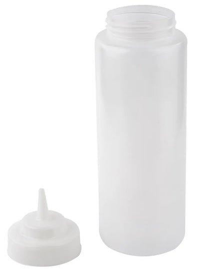 Bình Squeeze Tablecraft 3263C 946 ml, Đầu Côn Tự Nhiên, Polyethylene, Trong Suốt
