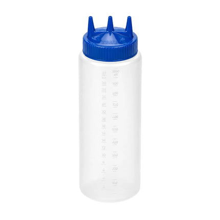 Bình Squeeze Vollrath 3332-1344 Miệng Rộng 946 ml - Nắp Xanh, Thân Trong