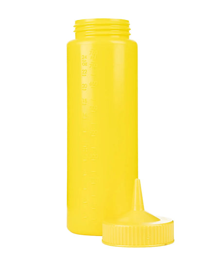 Bình Squeeze Vollrath 4924-08 710 ml Miệng Rộng Màu Vàng Nắp Vàng