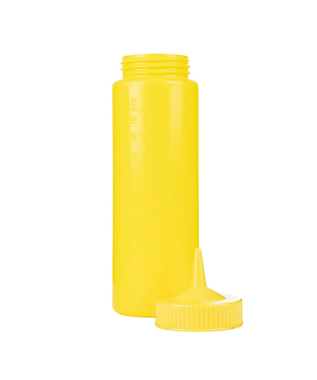 Bình Squeeze Vollrath 4924-08 710 ml Miệng Rộng Màu Vàng Nắp Vàng