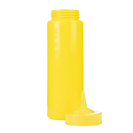Bình Squeeze Vollrath 4924-08 710 ml Miệng Rộng Màu Vàng Nắp Vàng