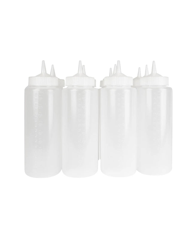 Bình Squeeze Vollrath 4932-13 946 ml Miệng Rộng Trong Suốt Nắp Trong