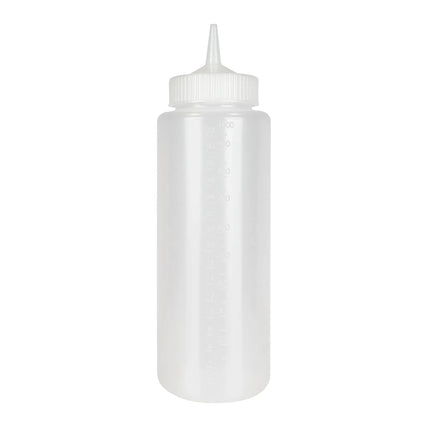 Bình Squeeze Vollrath 4932-13 946 ml Miệng Rộng Trong Suốt Nắp Trong
