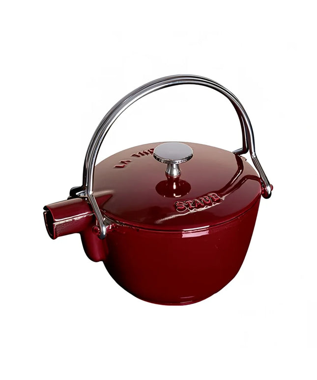 Bình Trà Tròn Staub 1004034 Gang Tráng Men Màu Grenadine 946 ml