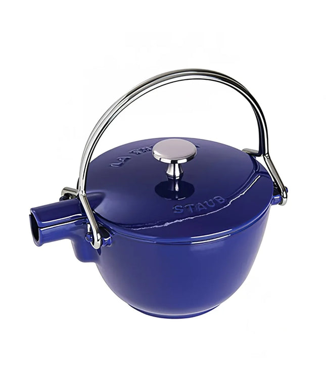 Bình Trà Tròn Staub 1004372 Gang Tráng Men Màu Xanh Đậm 946 ml