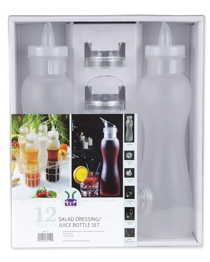 Bộ 12 Chai Đựng Sốt Salad/Nước Ép GET SDB-32-PC-2 - Nhựa Polycarbonate, Trong Suốt