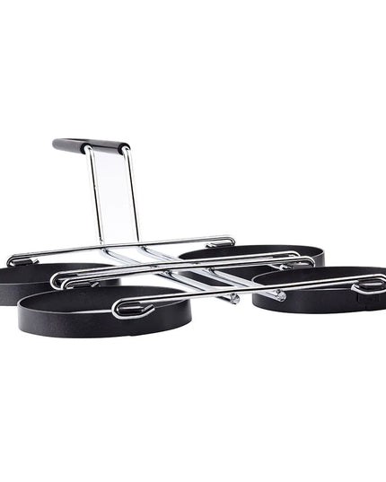 Bộ 4 Khuôn Chiên Trứng Tablecraft 1240 Bề Mặt Mạ Chrome, 4 Khuôn 10.2 x 1.6 cm