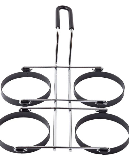 Bộ 4 Khuôn Chiên Trứng Tablecraft 1240 Bề Mặt Mạ Chrome, 4 Khuôn 10.2 x 1.6 cm