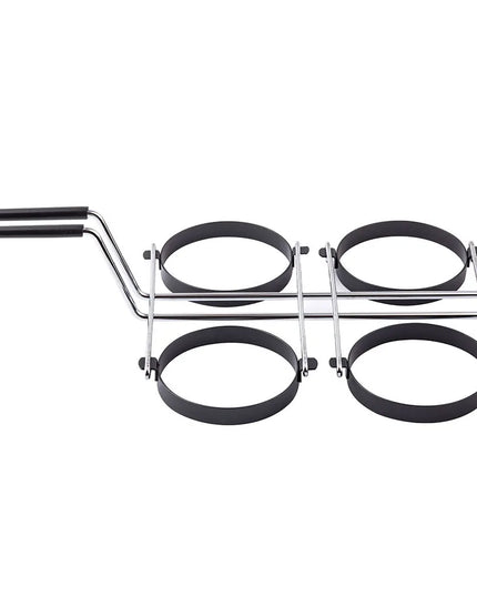Bộ 4 Khuôn Chiên Trứng Tablecraft 1240 Bề Mặt Mạ Chrome, 4 Khuôn 10.2 x 1.6 cm