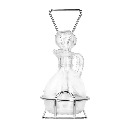 Bộ Bình Đựng Dầu Giấm Libbey 80371 177 ml Kệ Dây & Nút Thủy Tinh - Thủy Tinh, Trong Suốt