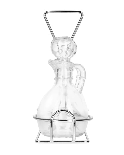 Bộ Bình Đựng Dầu Giấm Libbey 80371 177 ml Kệ Dây Nút Thủy Tinh - Thủy Tinh, Trong Suốt