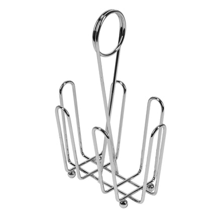 Bộ Bình Đựng Dầu Giấm Tablecraft 600ST 177 ml Kệ Chrome Nắp Inox - Thủy Tinh, Trong Suốt