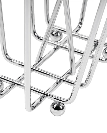 Bộ Bình Đựng Dầu Giấm Tablecraft 600ST 177 ml Kệ Chrome Nắp Inox - Thủy Tinh, Trong Suốt