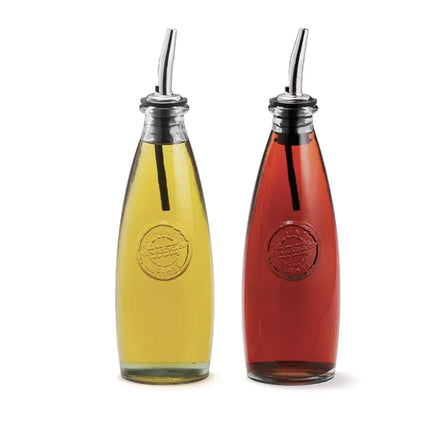 Bộ Bình Đựng Dầu Giấm Tablecraft 6619 355 ml Nắp Inox - Thủy Tinh, Xanh Lá Nhạt
