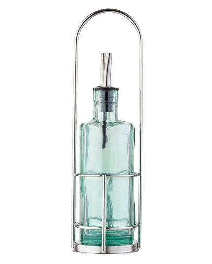 Bộ Bình Đựng Dầu Giấm Tablecraft 918RSN Gemelli 251 ml - Thủy Tinh/Inox, Xanh Lá Nhạt