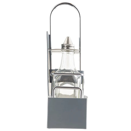 Bộ Bình Đựng Dầu Giấm Tablecraft H600N2 177 ml Kệ Chrome Nắp Inox - Thủy Tinh, Trong Suốt