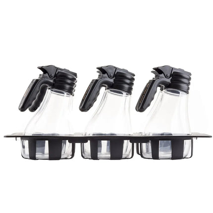 Bộ Bình Đựng Sốt Salad Tablecraft N481BK - 6 Bình & Khay Đen