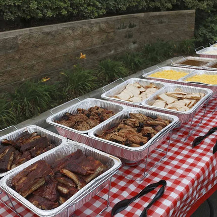 Bộ Buffet Sterno Kèm (2) Khay Đựng Thức Ăn Nửa Cỡ & Nhiên Liệu Hâm Nóng Nhôm 70370