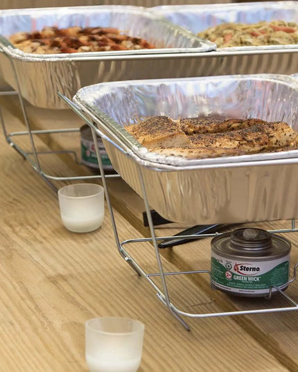 Bộ Catering Sterno Kèm (18) Khay Đựng Thức Ăn Nửa Cỡ Nhôm 70168