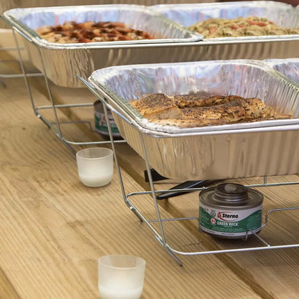 Bộ Catering Sterno Kèm (18) Khay Đựng Thức Ăn Nửa Cỡ Nhôm 70168