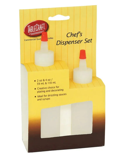 Bộ Chai Bóp Định Lượng Bếp Chuyên Nghiệp Tablecraft H110204 Màu Tự Nhiên