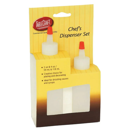 Bộ Chai Bóp Định Lượng Bếp Chuyên Nghiệp Tablecraft H110204 Màu Tự Nhiên