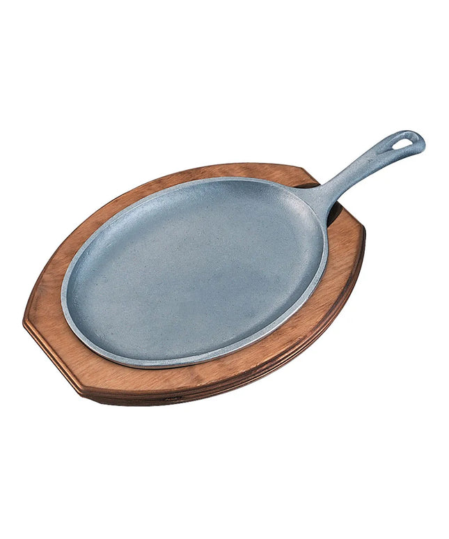 Bộ Chảo Fajita & Đế Lót Service Ideas SK107BHC 22.9 cm, Tay Cầm 12.7 cm, Gỗ Bạch Dương