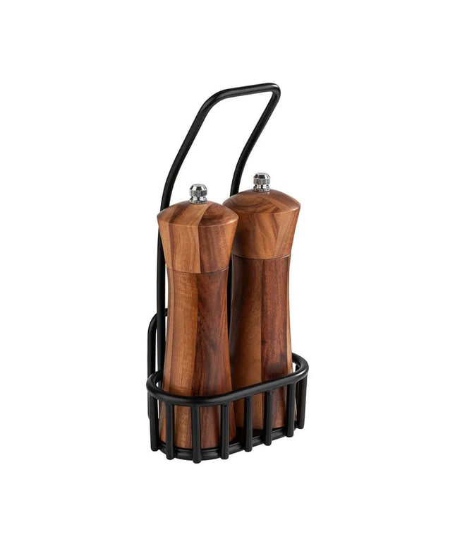 Bộ Cối Xay Muối & Tiêu Libbey APS40416 Gỗ Beech Đức Màu Nâu 24.1 cm