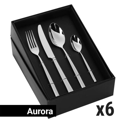 Bộ Dao Dĩa - GGM Gastro Aurora - Thép Không Gỉ 18/10 - Bộ 24 Món - Cho 6 Người