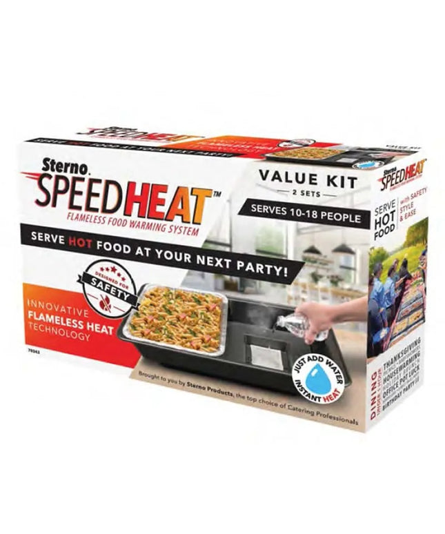 Bộ Hệ Thống Giữ Ấm Thức Ăn Không Lửa Sterno SpeedHeat™ Cho (4) Khay Giấy Bạc Nửa Cỡ 70343