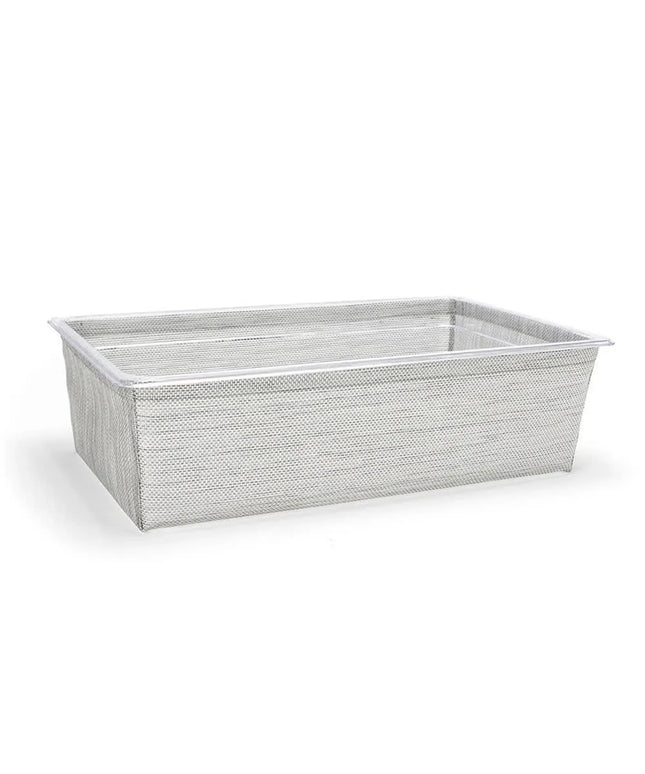 Bộ Khung Đá/Khay Đá Chữ Nhật Front Of The House BHO131GYV21 52.7 x 32.4 x 14.6 cm, Vinyl Dệt, Lưới Xám