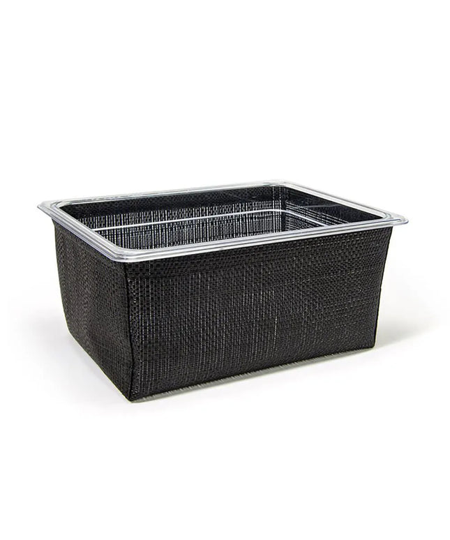 Bộ Khung Đựng Đá Hình Chữ Nhật Front of the House BHO135BKV21 - 31.8 cm x 26.7 cm x 14.6 cm, Nhựa Dệt, Đen
